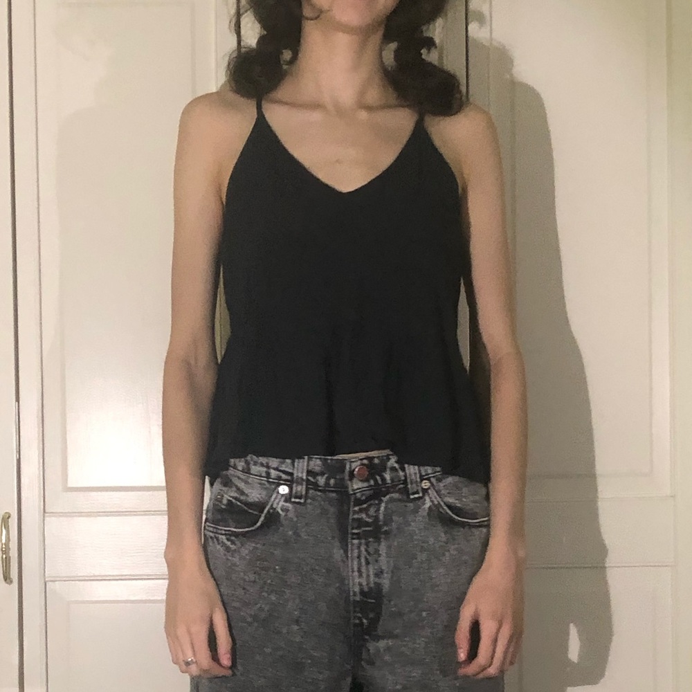 Kimchi Blue Charcoal Gray Peplum Tank